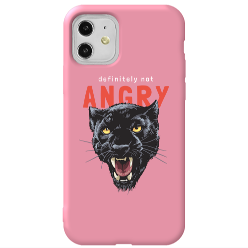Apple iPhone 11  Pointed teeth Pink Colored Silicone TPU Θήκη