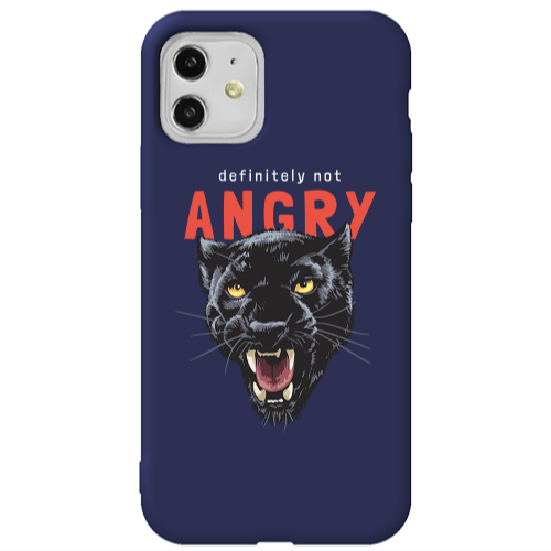 Apple iPhone 11  Pointed teeth Dark blue Colored Silicone TPU Θήκη