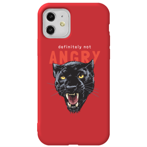 Apple iPhone 11  Pointed teeth Red Colored Silicone TPU Θήκη