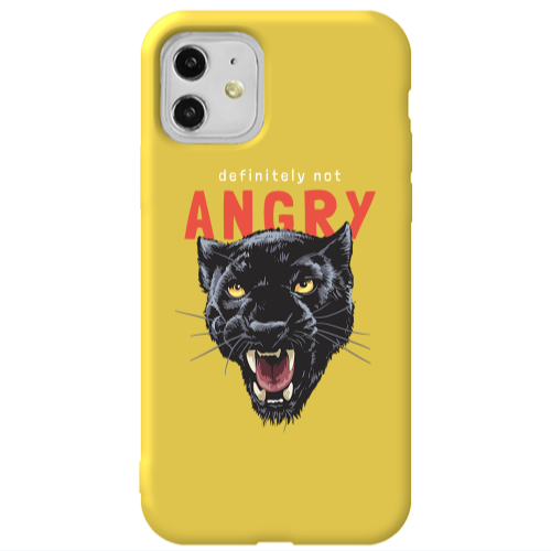 Apple iPhone 11  Pointed teeth Yellow Colored Silicone TPU Θήκη