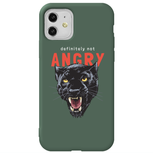 Apple iPhone 11  Pointed teeth Dark Green Colored Silicone TPU Θήκη
