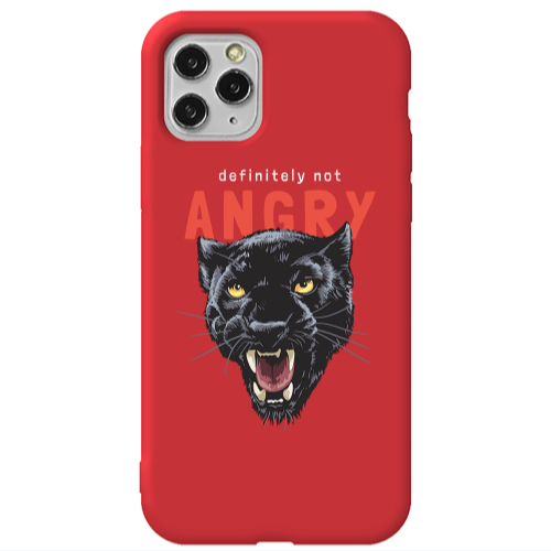 Apple iPhone 11 Pro Pointed teeth Red Colored Silicone TPU Θήκη