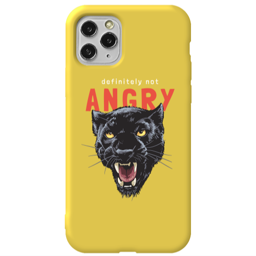Apple iPhone 11 Pro Pointed teeth Yellow Colored Silicone TPU Θήκη