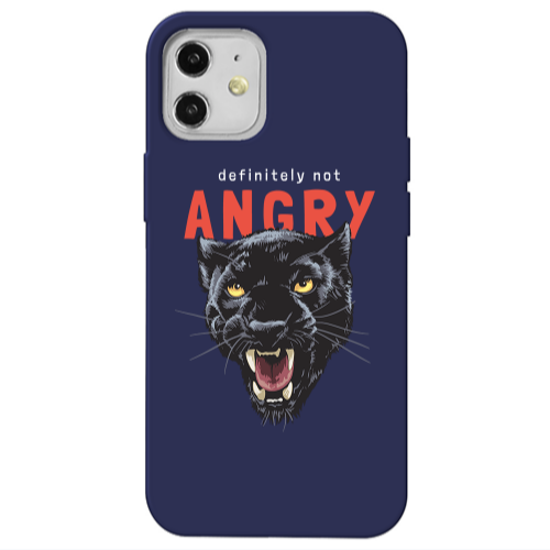 Apple iPhone 12 Pointed teeth Dark blue Colored Silicone TPU Θήκη