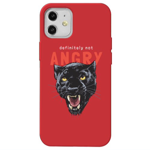 Apple iPhone 12 Pointed teeth Red Colored Silicone TPU Θήκη