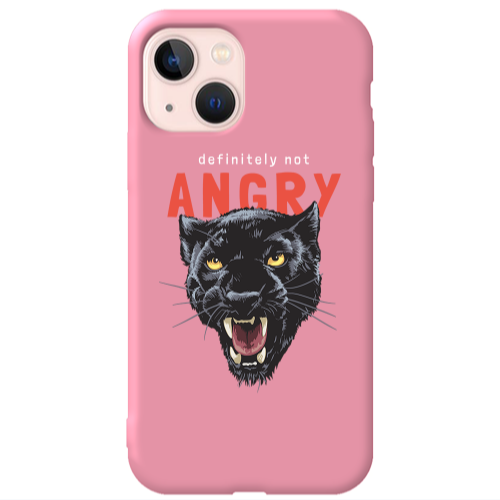 Apple iPhone 13 Pointed teeth Pink Colored Silicone TPU Θήκη