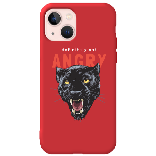 Apple iPhone 13 Pointed teeth Red Colored Silicone TPU Θήκη