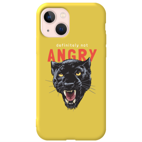 Apple iPhone 13 Pointed teeth Yellow Colored Silicone TPU Θήκη