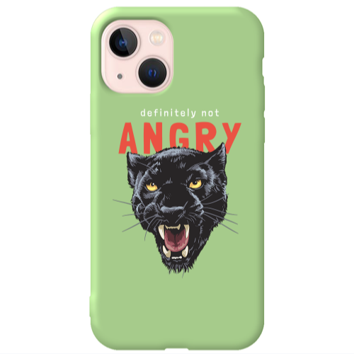 Apple iPhone 13 Pointed teeth Light Green Colored Silicone TPU Θήκη