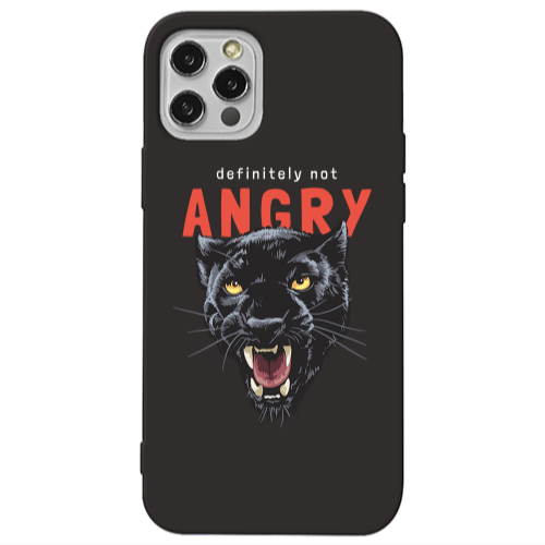 Apple iPhone 12 Pro Pointed teeth Black Colored Silicone TPU Θήκη