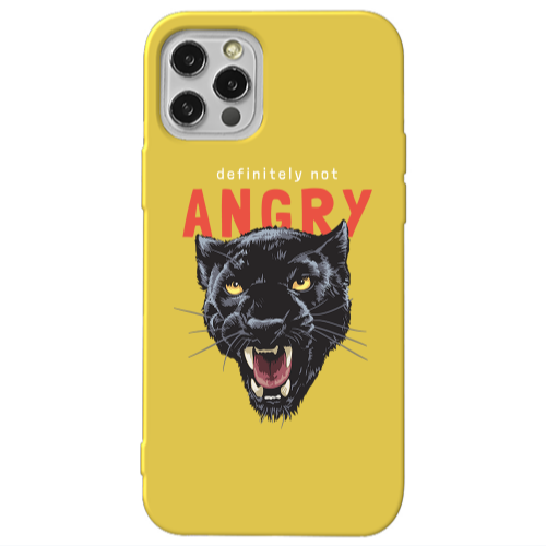 Apple iPhone 12 Pro Pointed teeth Yellow Colored Silicone TPU Θήκη
