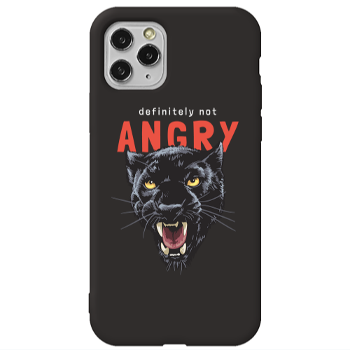 Apple iPhone 11 Pro Max Pointed teeth Black Colored Silicone TPU Θήκη