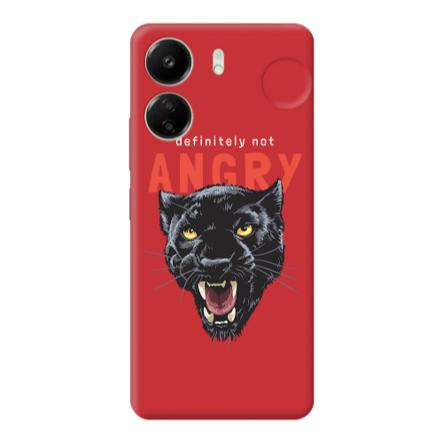 Xiaomi Redmi 13C Pointed teeth Red Colored Silicone TPU Θήκη