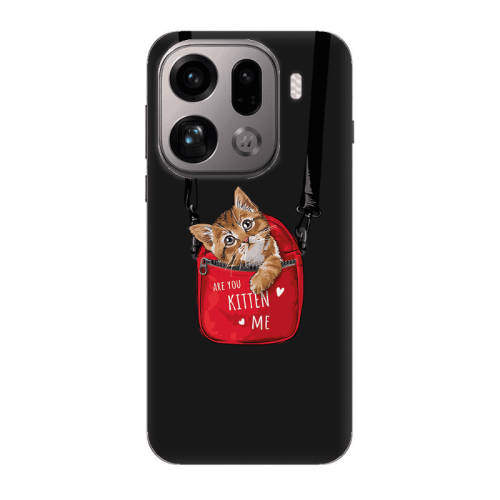 Oppo Find X9 Pro Are you kitten Black Colored Silicone TPU Θήκη