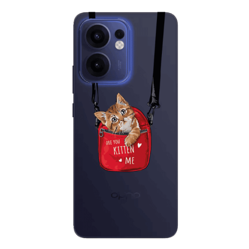 Oppo Reno13 FS Are you kitten Transparent Silicone TPU Θήκη