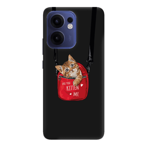 Oppo Reno13 FS Are you kitten Black Colored Silicone TPU Θήκη
