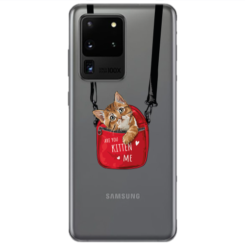 Samsung S20 Ultra Are you kitten Transparent Silicone TPU Θήκη