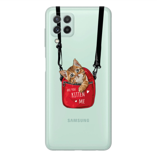 Samsung A22 4G Are you kitten Transparent Silicone TPU Θήκη