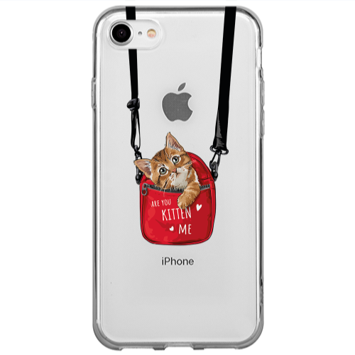 Apple iPhone 7 Are you kitten Transparent Silicone TPU Θήκη
