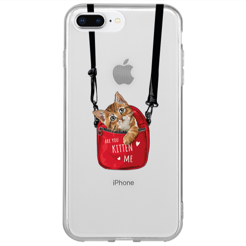 Apple iPhone 7 Plus Are you kitten Transparent Silicone TPU Θήκη