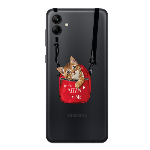 Samsung A04 Are you kitten Transparent Silicone TPU Θήκη