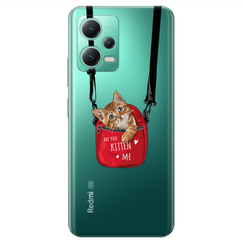Xiaomi Redmi Note 12 Pro 5G Are you kitten Transparent Silicone TPU Θήκη