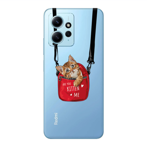 Xiaomi Redmi Note 12 4G Are you kitten Transparent Silicone TPU Θήκη