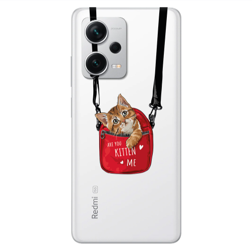 Xiaomi Redmi Note 12 5G Are you kitten Transparent Silicone TPU Θήκη