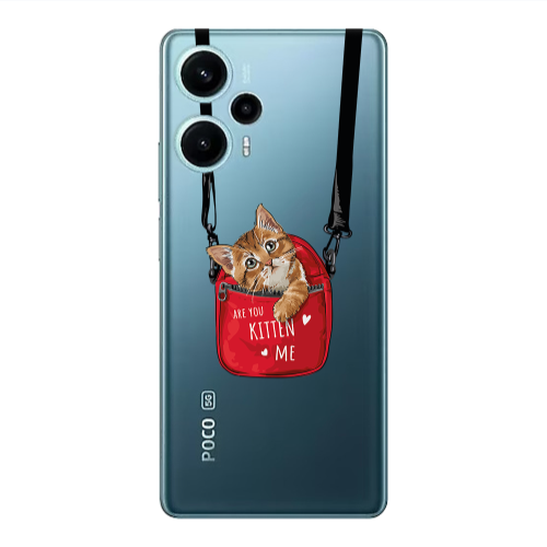 Xiaomi Poco F5 Are you kitten Transparent Silicone TPU Θήκη