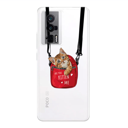 Xiaomi Poco F5 Pro Are you kitten Transparent Silicone TPU Θήκη