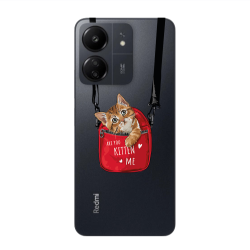 Xiaomi Redmi 13C Are you kitten Transparent Silicone TPU Θήκη