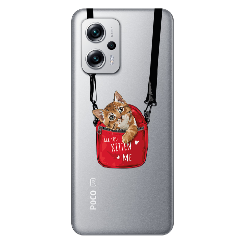 Xiaomi Poco X4 GT Are you kitten Transparent Silicone TPU Θήκη
