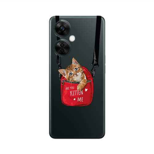 Oneplus Nord CE 3 Lite 5G Are you kitten Transparent Silicone TPU Θήκη