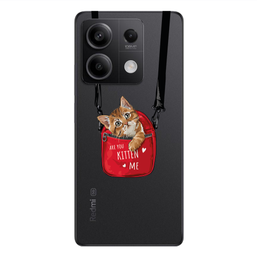 Xiaomi Redmi Note 13 5G Are you kitten Transparent Silicone TPU Θήκη