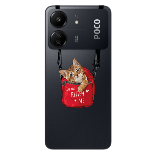Xiaomi Poco C65 Are you kitten Transparent Silicone TPU Θήκη