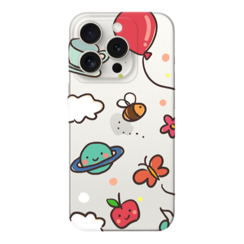 Apple Iphone 16 Pro cute little ones Transparent Silicone TPU Θήκη