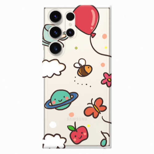 Samsung S25 Ultra cute little ones Transparent Silicone TPU Θήκη