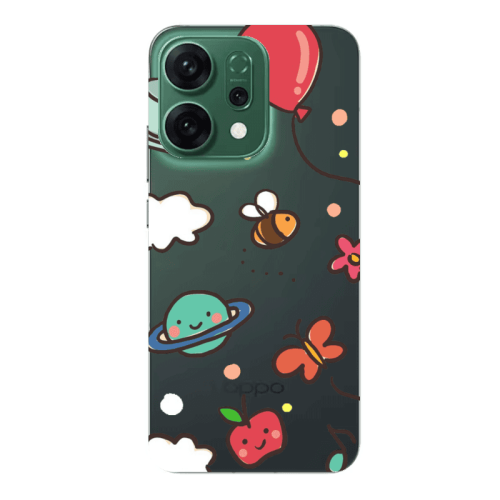 Oppo RENO 14 cute little ones Transparent Silicone TPU Θήκη