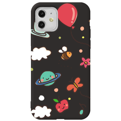 Apple iPhone 11  cute little ones Black Colored Silicone TPU Θήκη