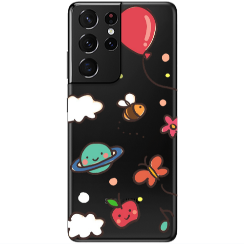 Samsung S21 Ultra cute little ones Transparent Silicone TPU Θήκη