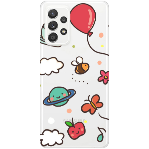Samsung A53 cute little ones Transparent Silicone TPU Θήκη
