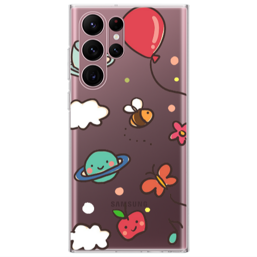 Samsung S22 Ultra cute little ones Transparent Silicone TPU Θήκη