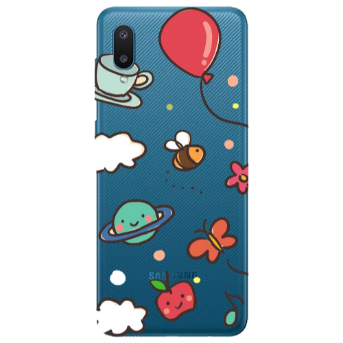 Samsung A02 cute little ones Transparent Silicone TPU Θήκη