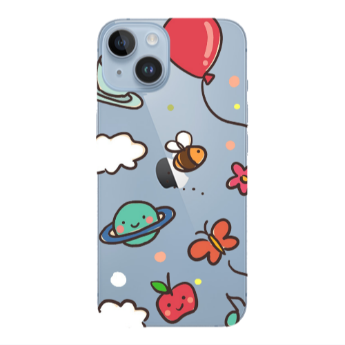 Apple iPhone 14  cute little ones Transparent Silicone TPU Θήκη