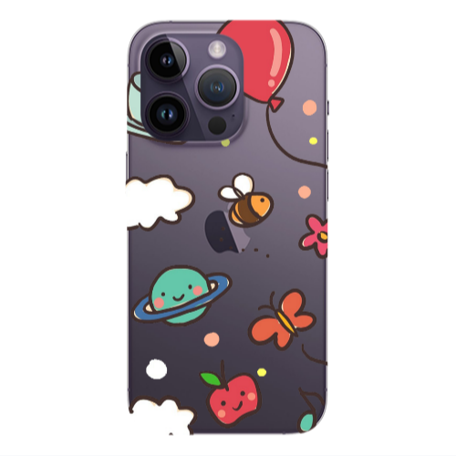 Apple iPhone 14 Pro  cute little ones Transparent Silicone TPU Θήκη