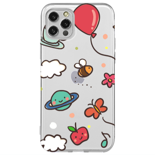Apple iPhone 12 Pro cute little ones Transparent Silicone TPU Θήκη