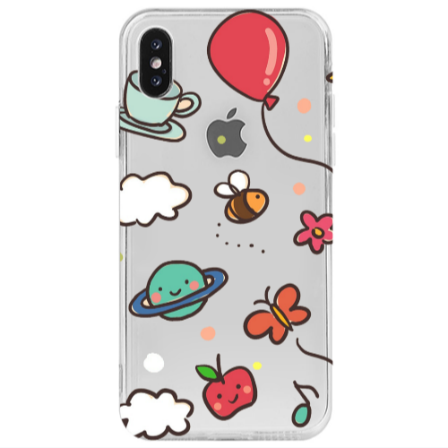 Apple iPhone Xs cute little ones Transparent Silicone TPU Θήκη