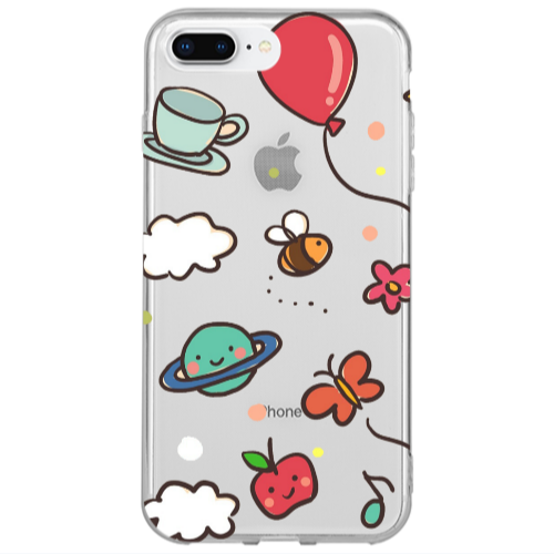 Apple iPhone 7 Plus cute little ones Transparent Silicone TPU Θήκη