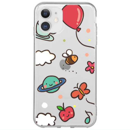 Apple iPhone 12 Mini cute little ones Transparent Silicone TPU Θήκη