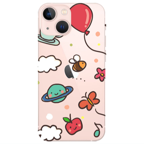 Apple iPhone 13 Mini cute little ones Transparent Silicone TPU Θήκη